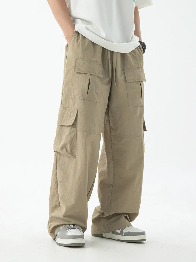 Splicing Multi-Pocket Slacks Cargo Pants