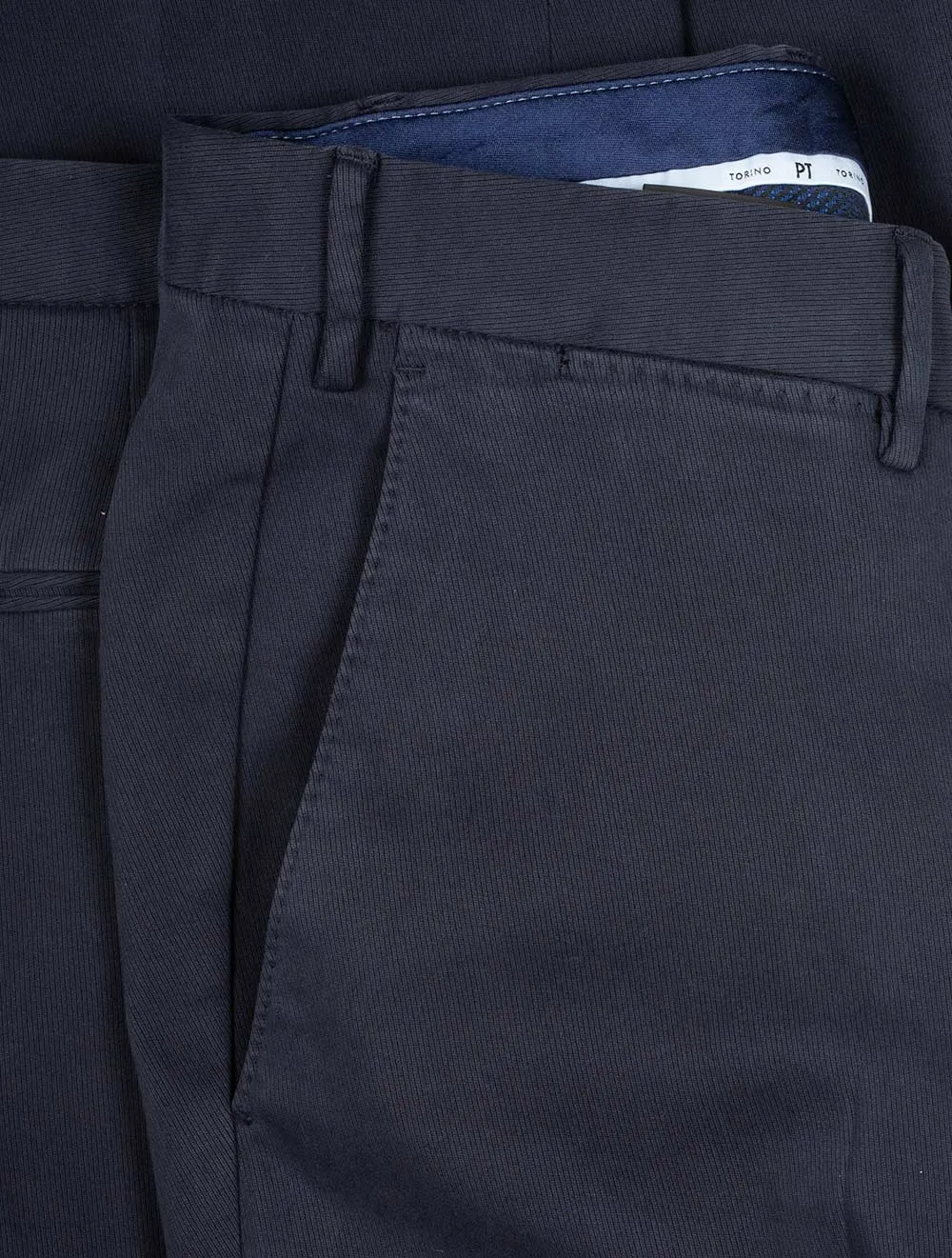 Stretch Cotton Chinos Navy