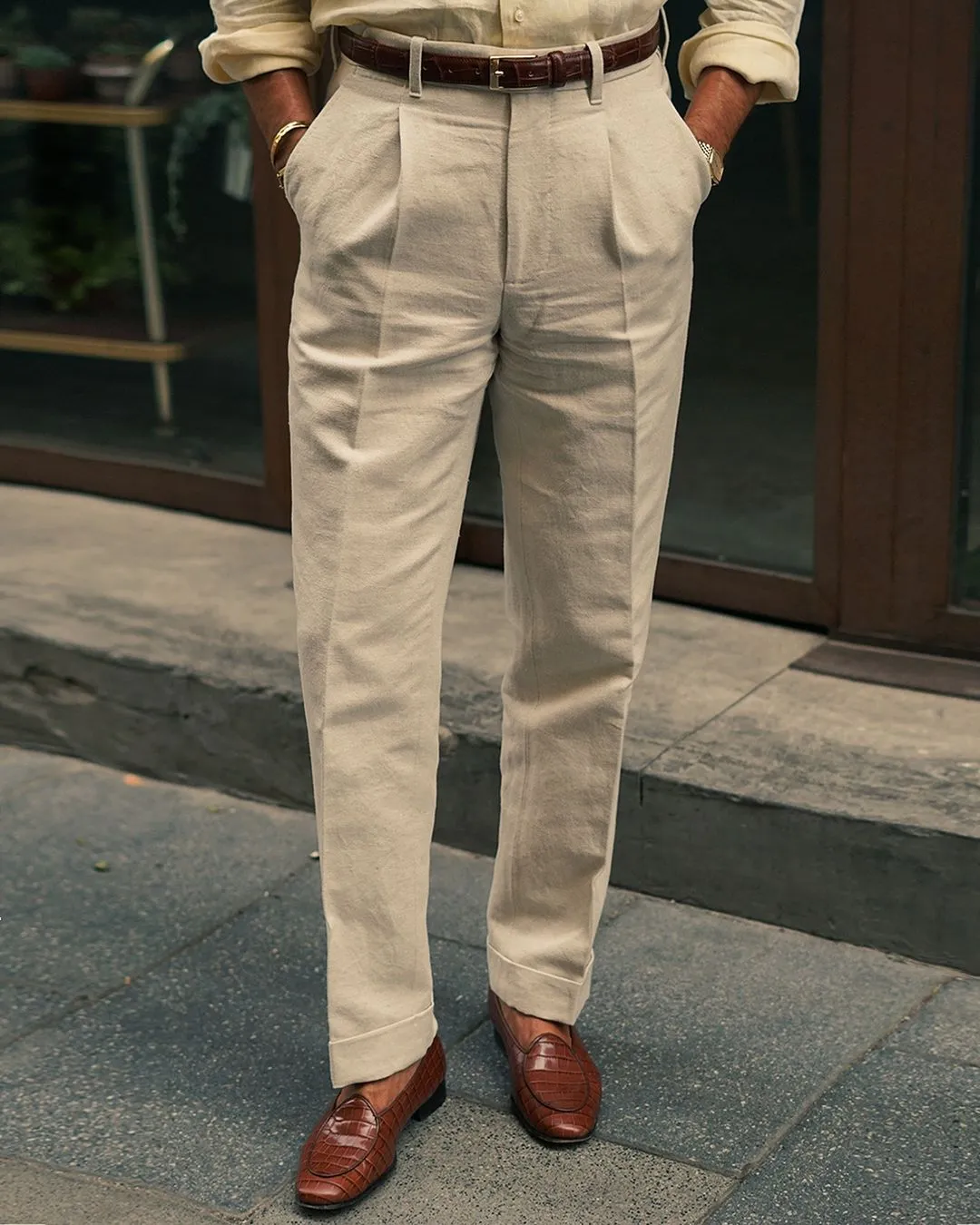 Summer Camp Collar Shirt in Yellow Linen