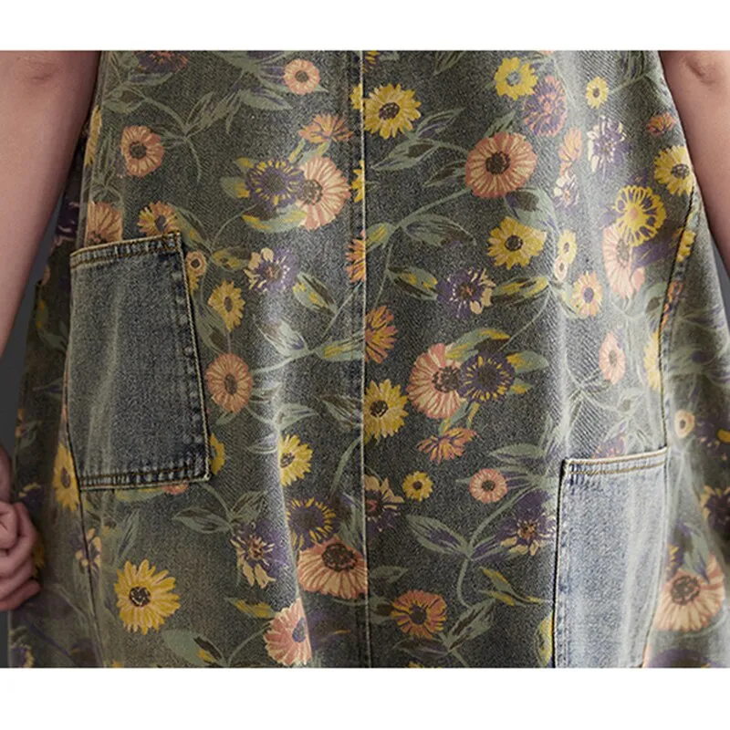 TEEK - Baggy Floral Overalls