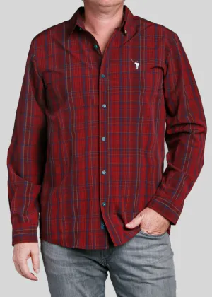 The Irreverent Men's Button Down | Red Tartan