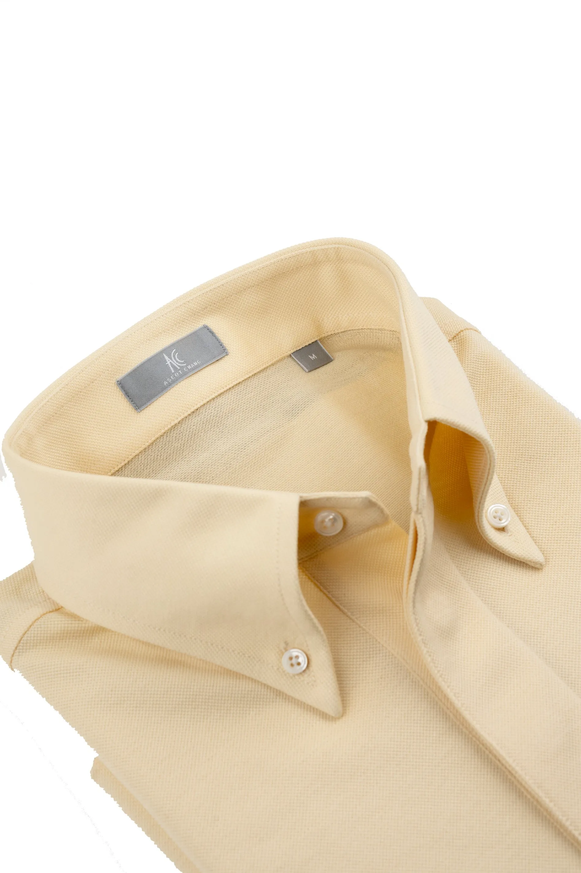 Yellow Button Down Collar Polo - Short Sleeve Davis Fit (Slim)